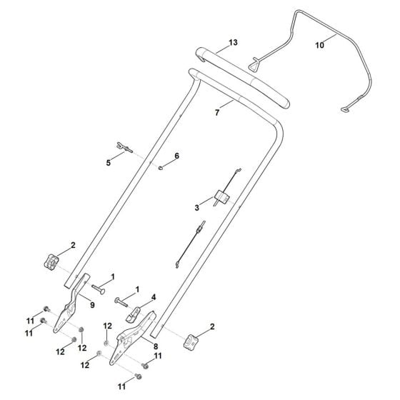 Handle for Stihl RM 253.1 Mower