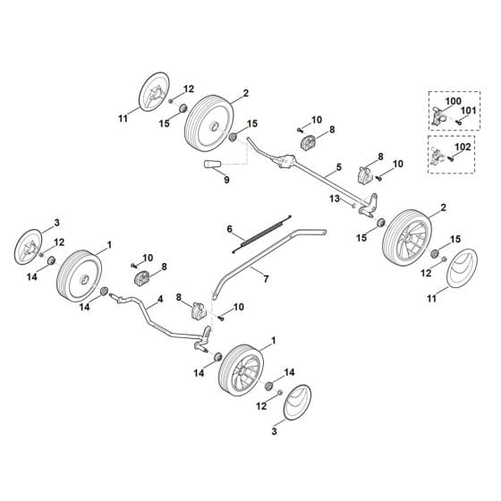 Chassis for Stihl RM 253.1 Mower