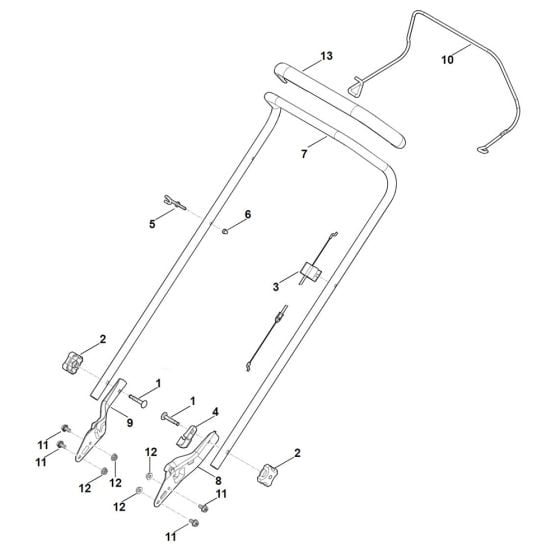 Handle for Stihl RM 253.2 Mower