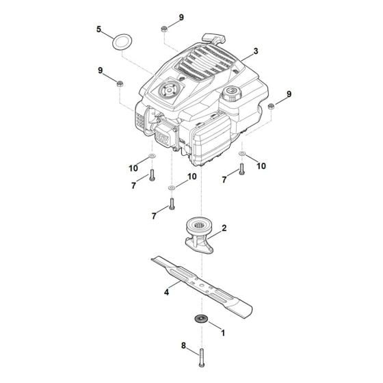 Engine, Blade for Stihl RM 253.2 Mower