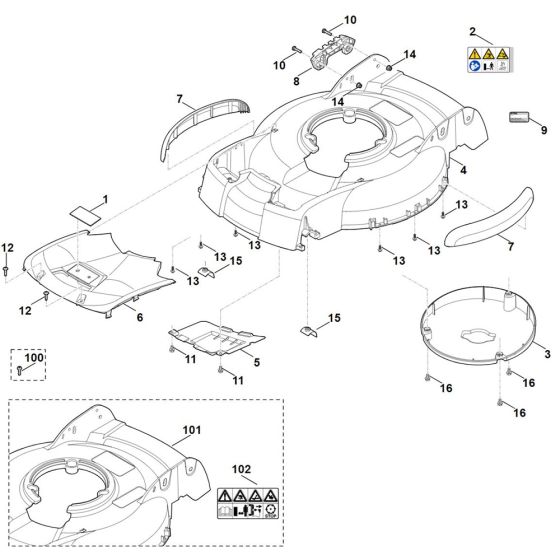 Housing for Stihl RM 4.0 RV Mower