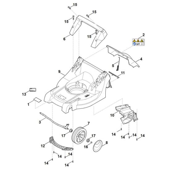 Housing, Front Axel for Stihl RM 433.1 T Mower