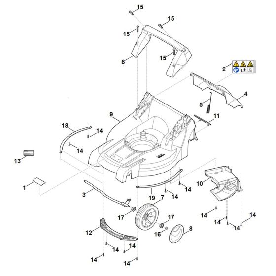 Housing, Front Axel for Stihl RM 448.1 TX Mower