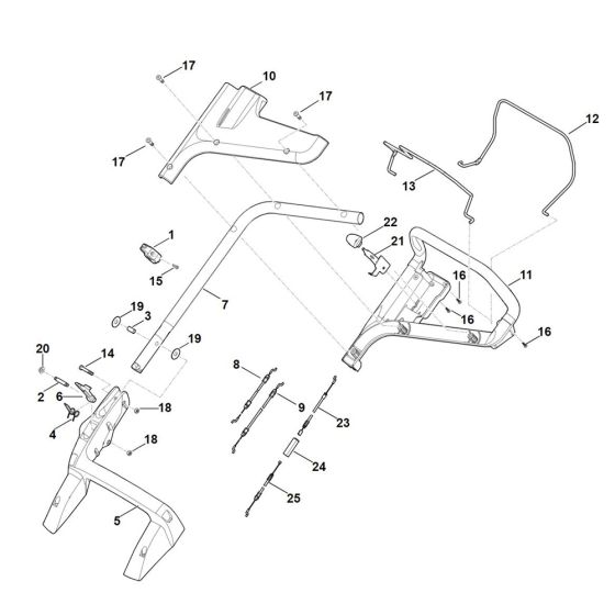 Handle for Stihl RM 448.1 VC Mower