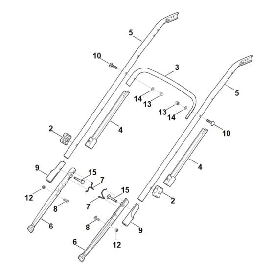 Handle Lower Part for Stihl RM 545.0 VE Mower