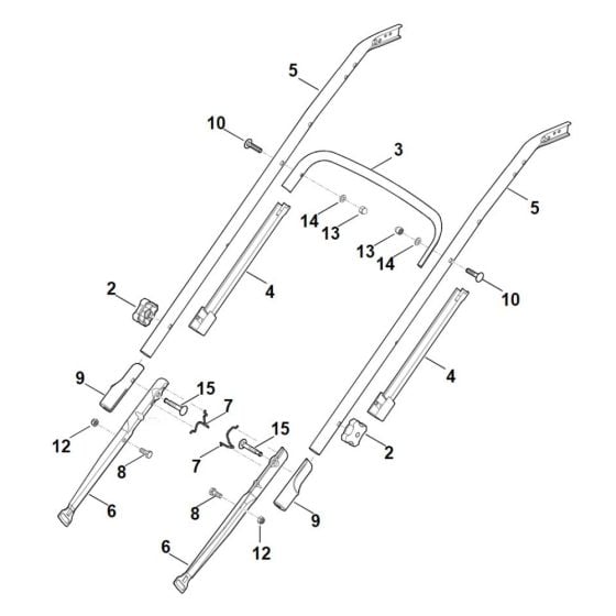 Handle Lower Part for Stihl RM 545.1 VE Mower