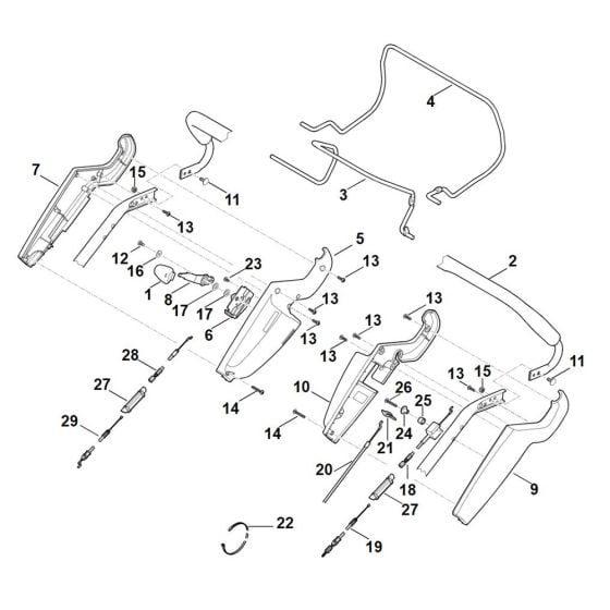 Handle Upper Part for Stihl RM 545.1 VM Mower