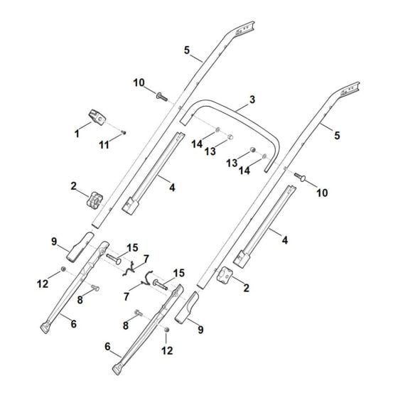 Handle Lower Part for Stihl RM 545.1 VM Mower