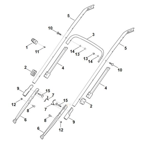 Handle Lower Part for Stihl RM 545.1 VR Mower