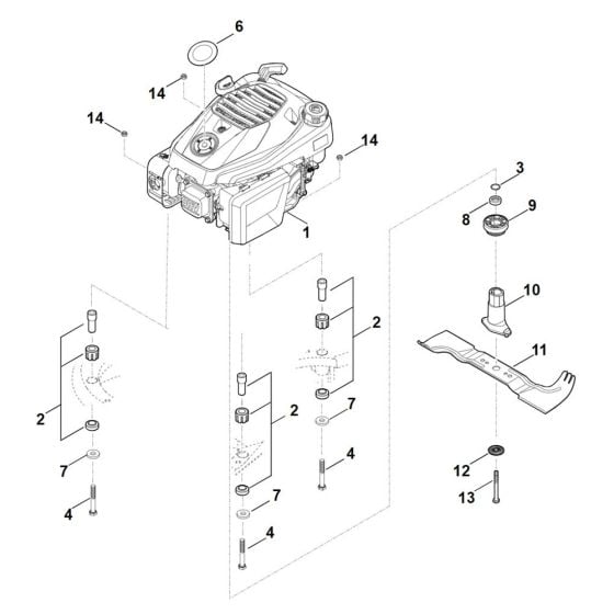 Engine, Blade for Stihl RM 545.1 VR Mower