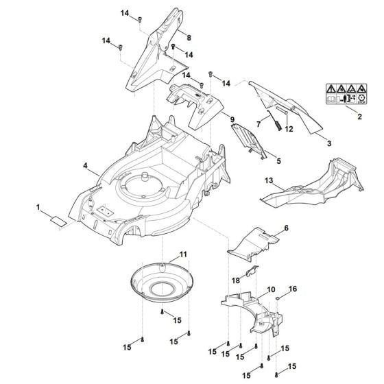 Housing for Stihl RM 650.0 VE Mower