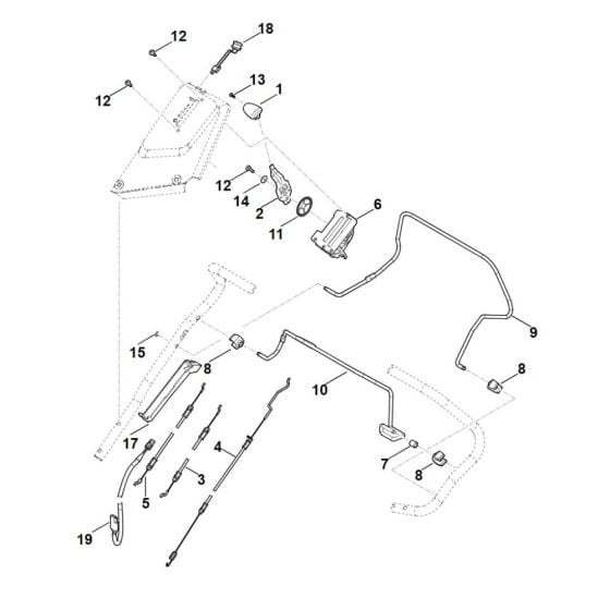 Handle Upper Part for Stihl RM 650.1 VE Mower