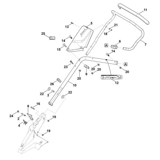 Handle Lower Part for Stihl RM 650.1 VE Mower