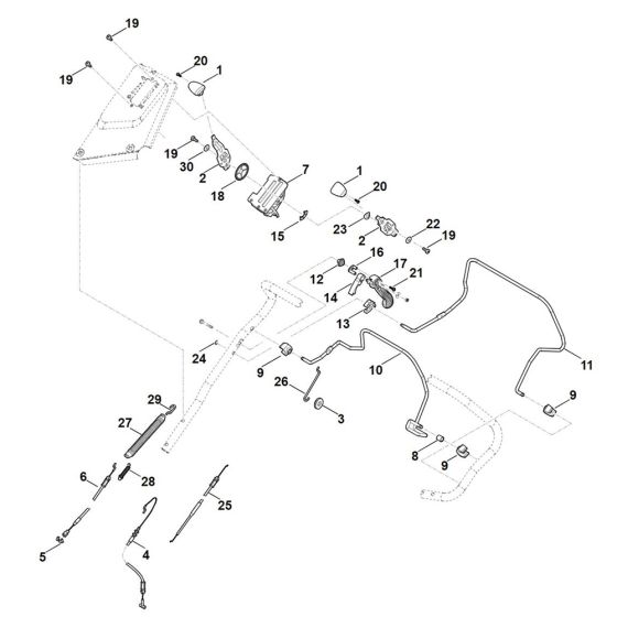 Handle Upper Part for Stihl RM 655.0 YS Mower