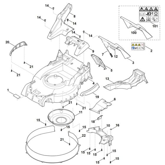 Housing for Stihl RM 655.0 YS Mower