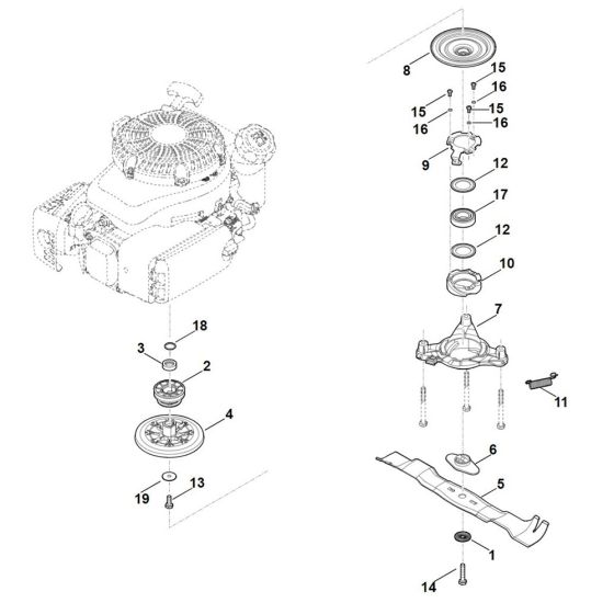 Blade, Blade Clutch for Stihl RM 655.1 RS Mower