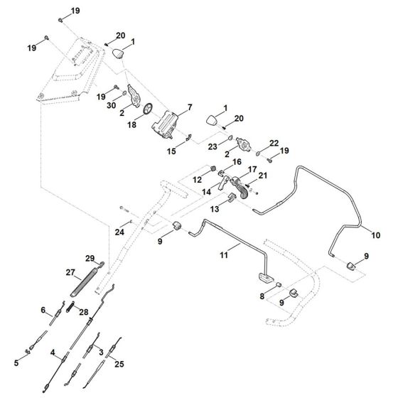 Handle Upper Part for Stihl RM 655.1 VS Mower