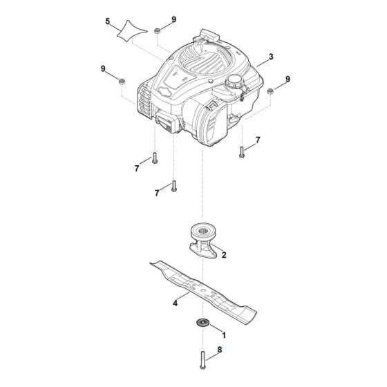 Engine, Blade for Stihl RM 248.0 T Mower