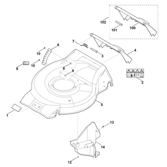 Housing for Stihl RM 253.0 T Mower