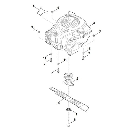 Engine, Blade for Stihl RM 253.0 T Mower