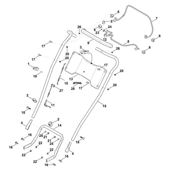 Handle Assembly for Stihl RM 4.0 RTP Mower