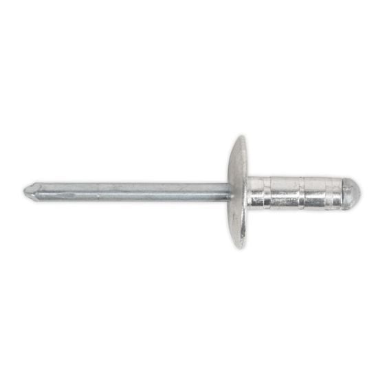 Aluminium Multi-Grip Rivet Large Flange 4.8 x 27mm Pack of 100 Sealey Part No. RM4827L