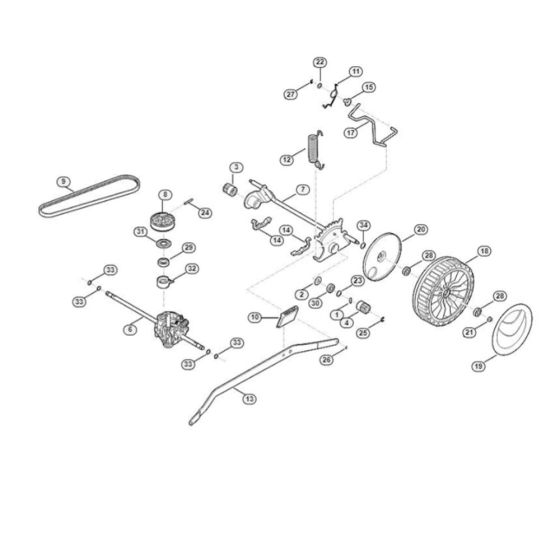 Shaft, Gearbox Assembly for Stihl RM 655.0 V Petrol Mowers