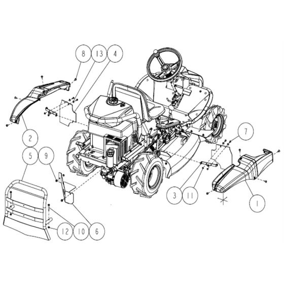 Frame Assembly for OREC RM830 Mower