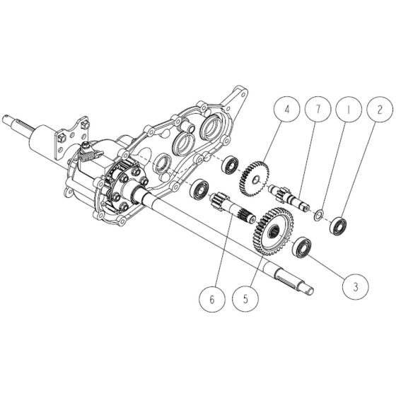 Transmission Assembly -6 for OREC RM830 Mower