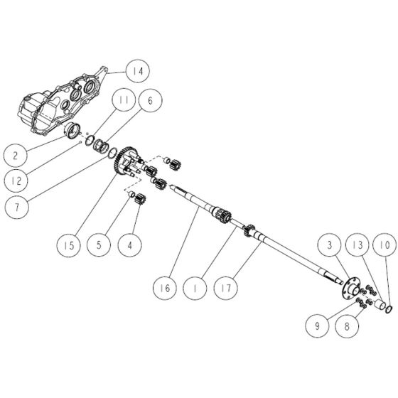 Transmission Assembly -8 for OREC RM830 Mower