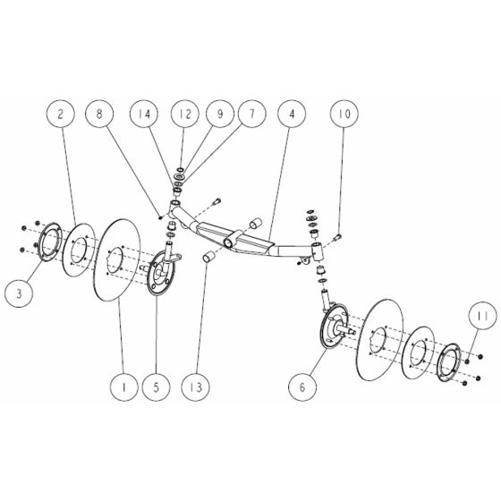 Front Axle Assembly for OREC RM830 Mower