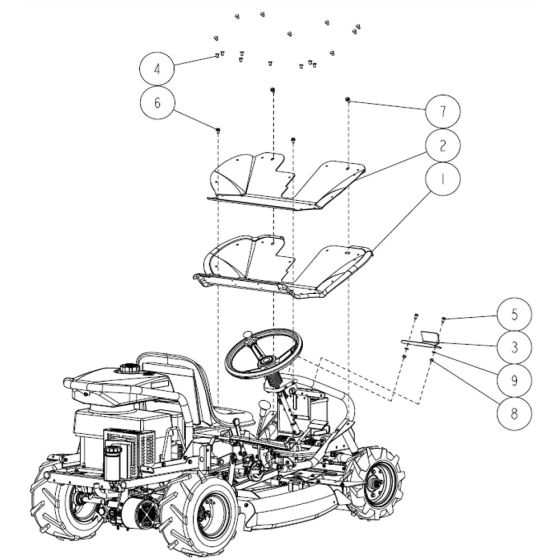 Step Assembly for OREC RM830 Mower