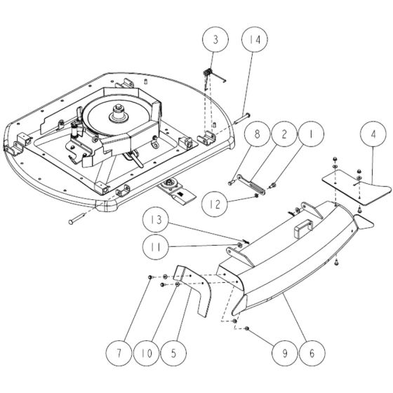 Cutting Assembly -2 for OREC RM830 Mower