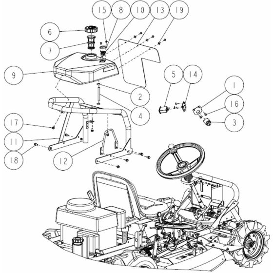 Fuel Tank Assembly for OREC RM830 Mower