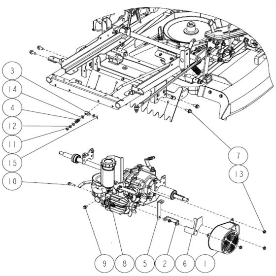 Frame Assembly -3 for OREC RM830 Mower