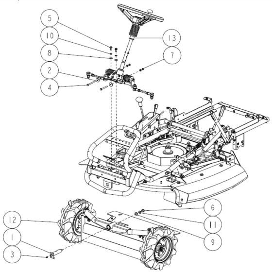 Frame Assembly -4 for OREC RM830 Mower