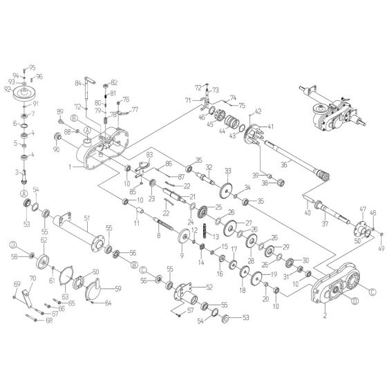 Transmission Assembly for OREC RM86G Mower