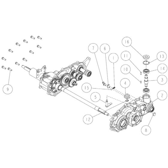 Transmission Assembly -4 for OREC RM88 Mower