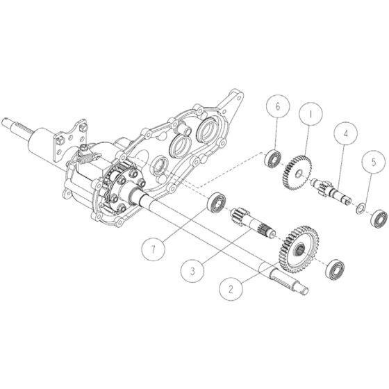 Transmission Assembly -6 for OREC RM88 Mower