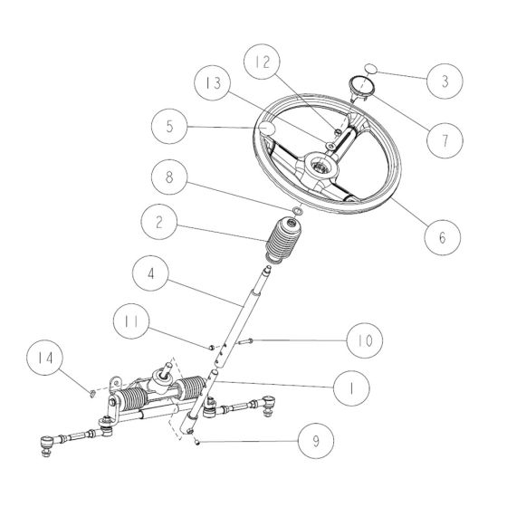 Steering Assembly for OREC RM88 Mower