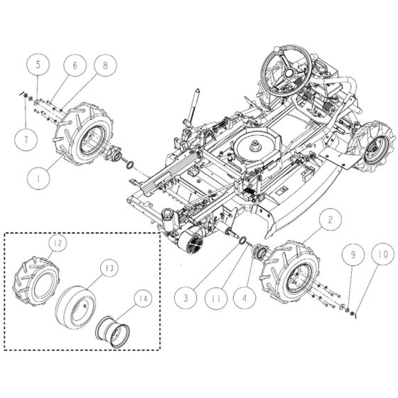 Frame Assembly -6 for OREC RM88 Mower