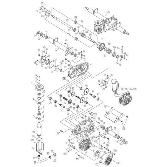 Transmission Assembly for OREC RM94 Mower