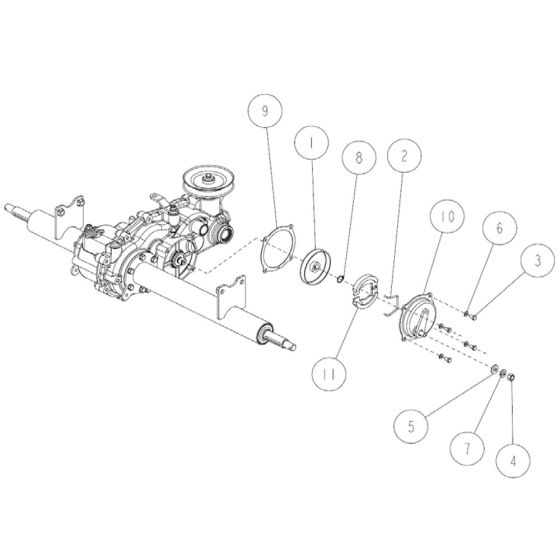 Transmission Assembly -1 for OREC RM97 Mower