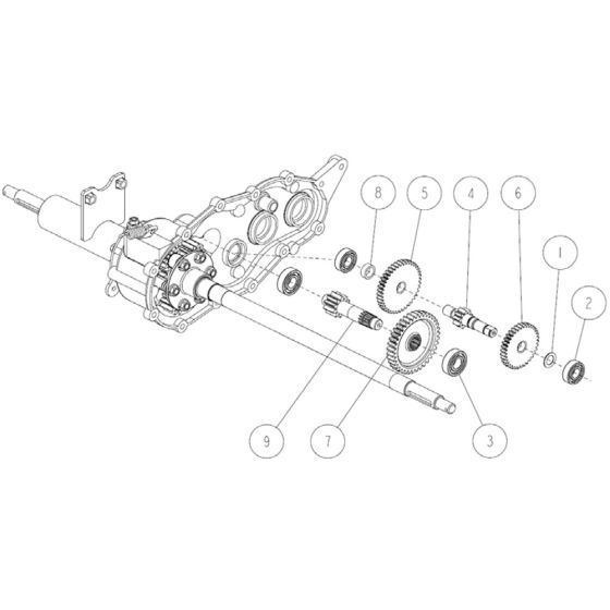 Transmission Assembly -6 for OREC RM97 Mower