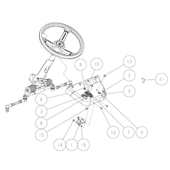 Steering Assembly for OREC RM97 Mower