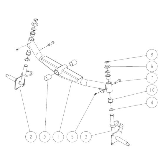 Front Axle Assembly for OREC RM97 Mower