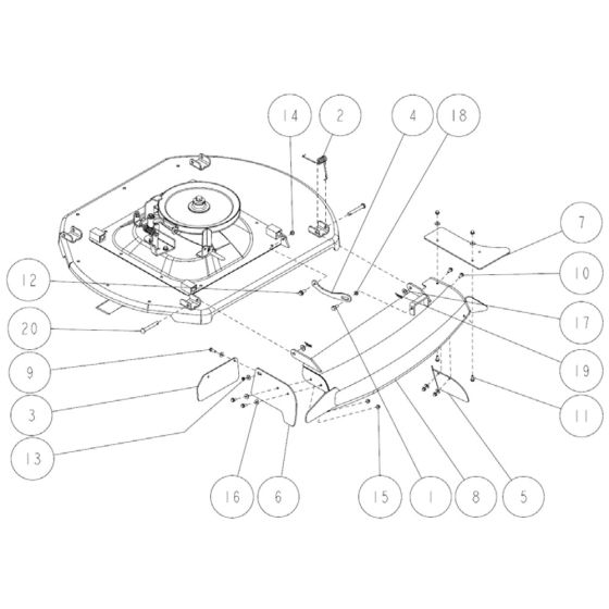 Cutting Assembly -2 for OREC RM97 Mower