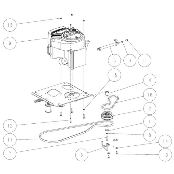 Engine Assembly -2 for OREC RM97 Mower