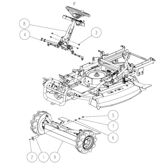 Frame Assembly -5 for OREC RM97 Mower