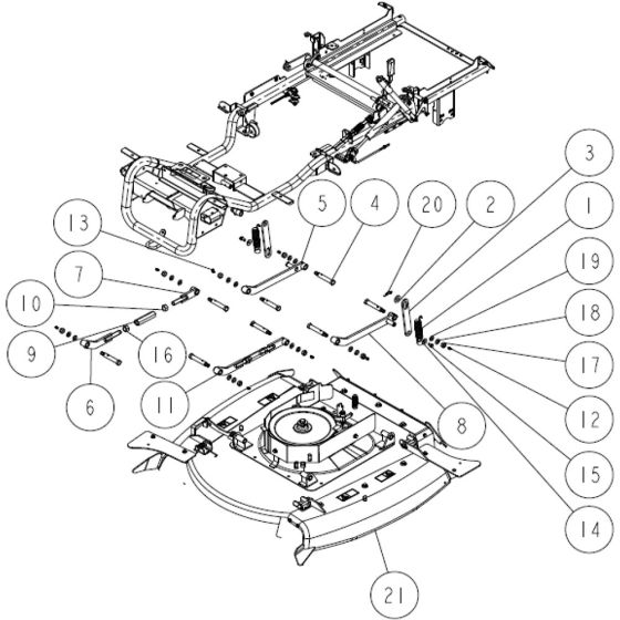 Frame Assembly -8 for OREC RM980F Mower